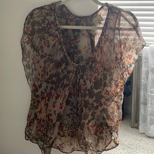 Butterfly sleeve flowy Blouse